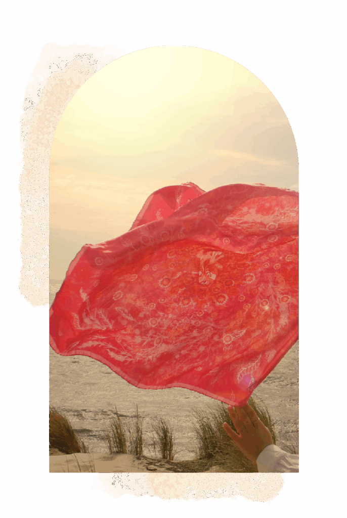 Carré de soie "Songe" — Rose